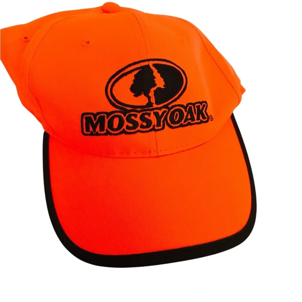 Mossy Hunters Orange Oak Cap Retro Deadstock Neon Bright Outdoor Camping Sport